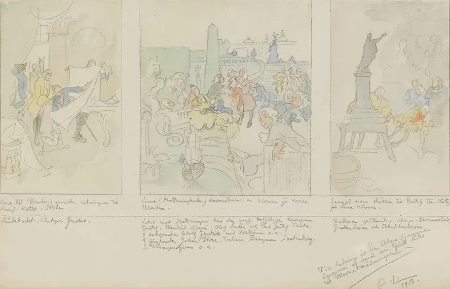 First Proposed Decoration of the Walls in the Lower Hall of the National Museum, Stockholm