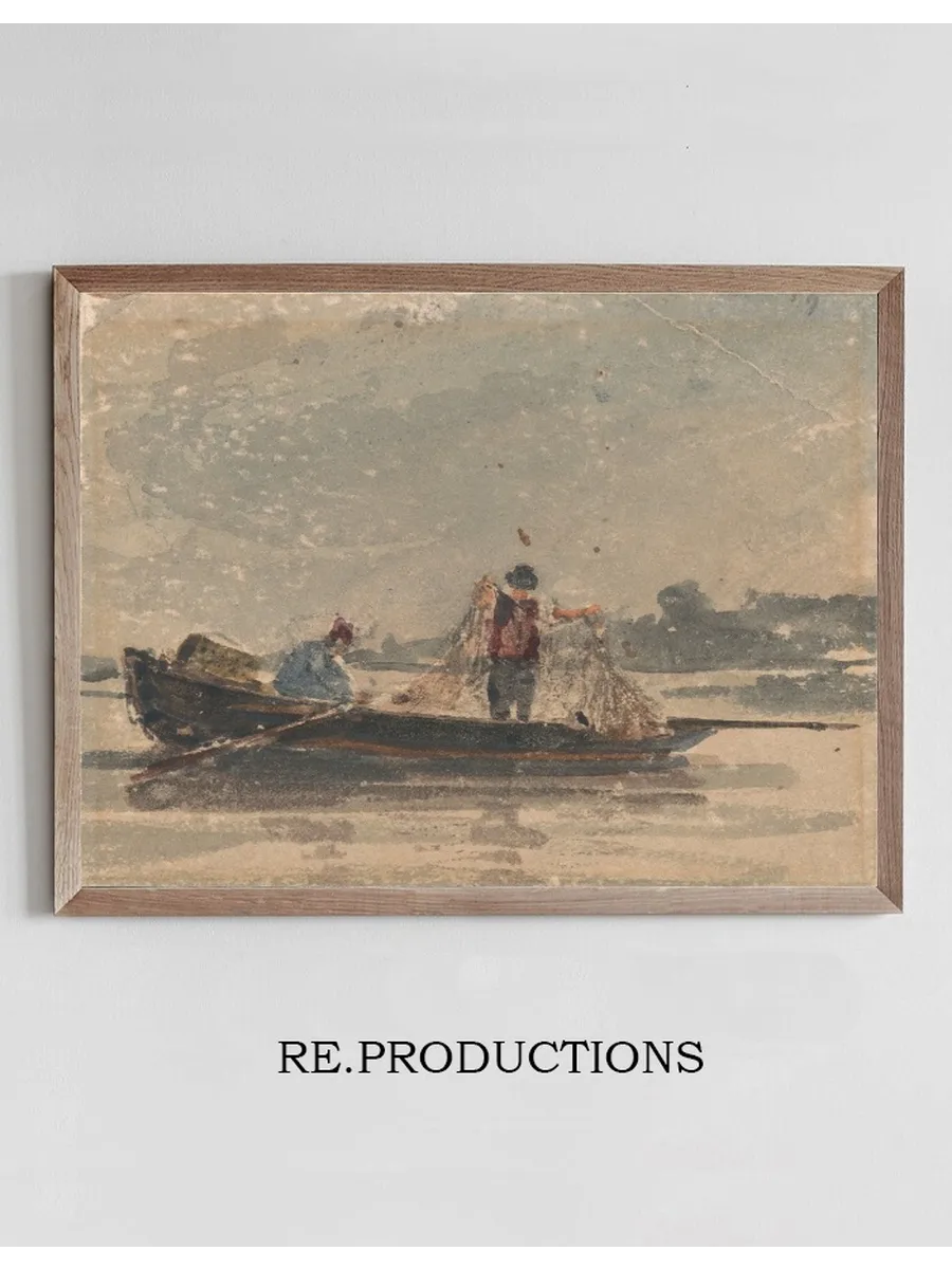 Fishermen Drawing a Net