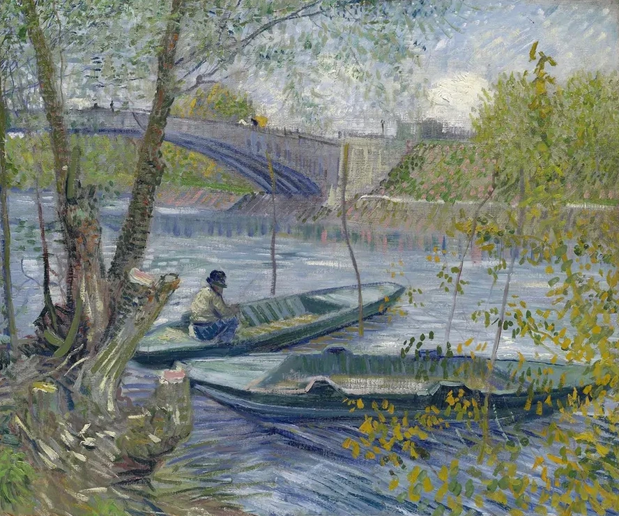 Fishing in Spring, the Pont de Clichy (Asni res)