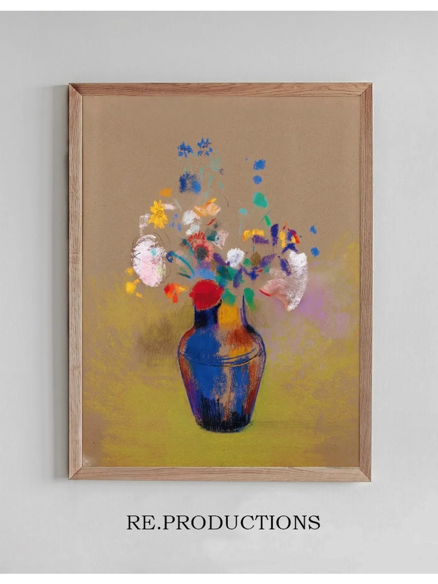Fleurs Sur Fond Gris