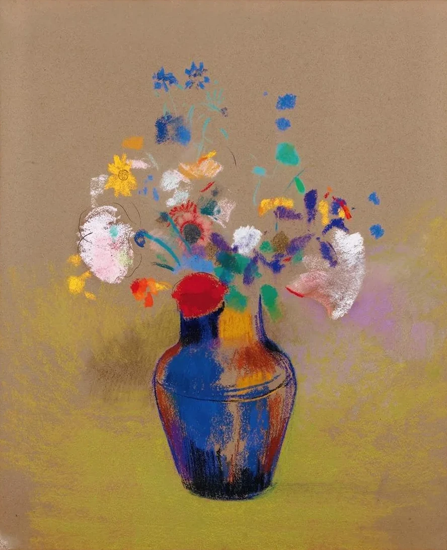 Fleurs Sur Fond Gris