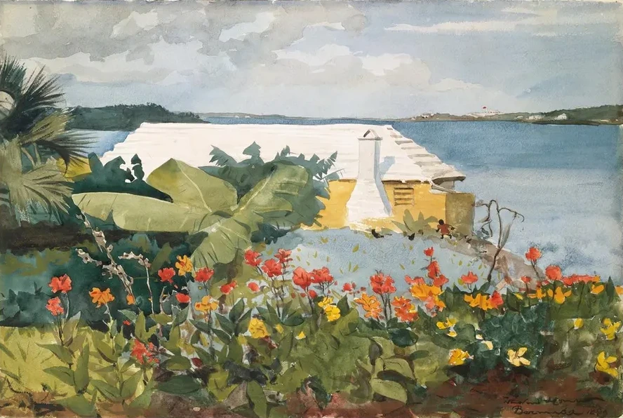 Flower Garden and Bungalow, Bermuda