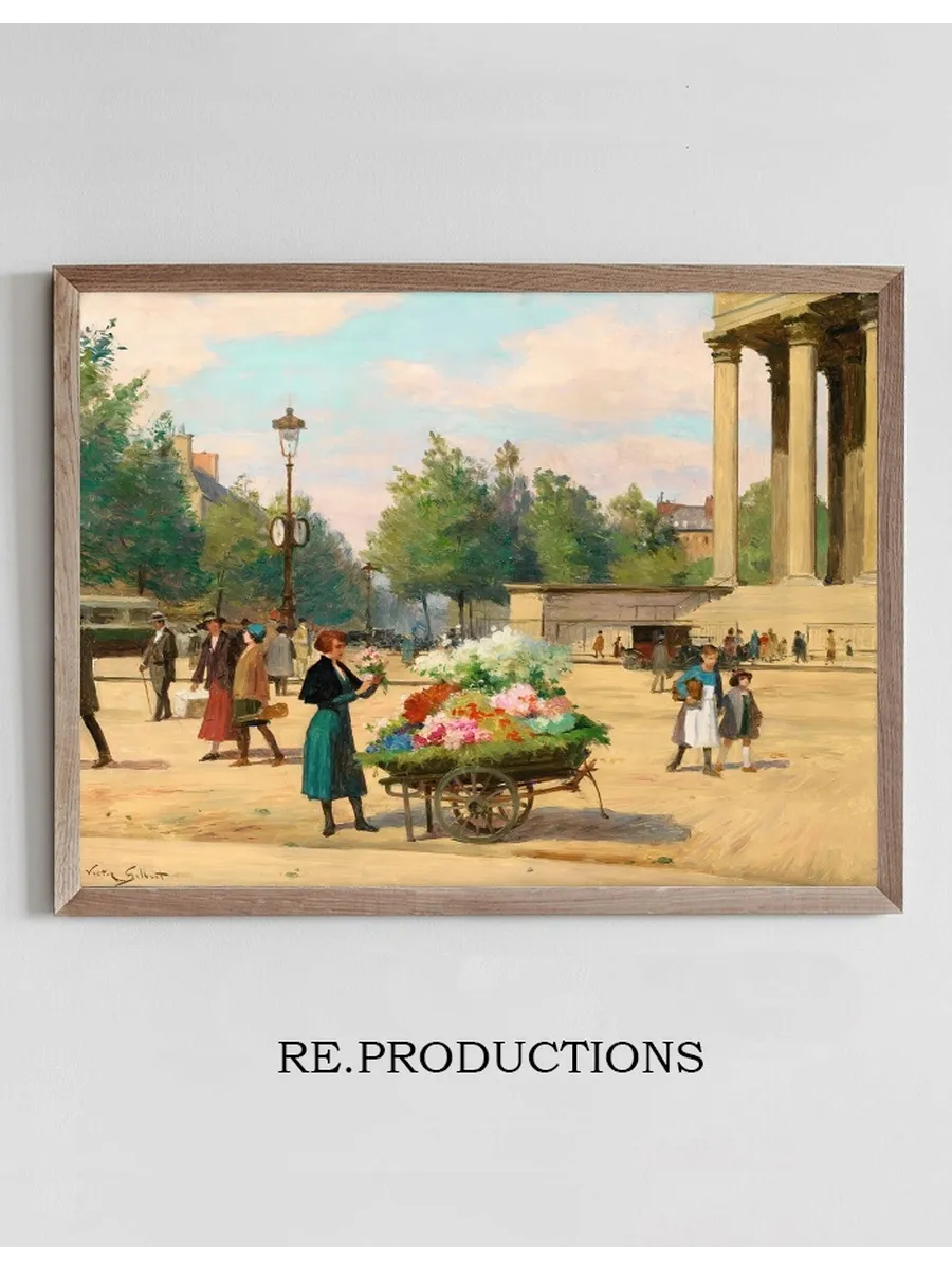Flower Vendor Before The Madeleine Church, Paris