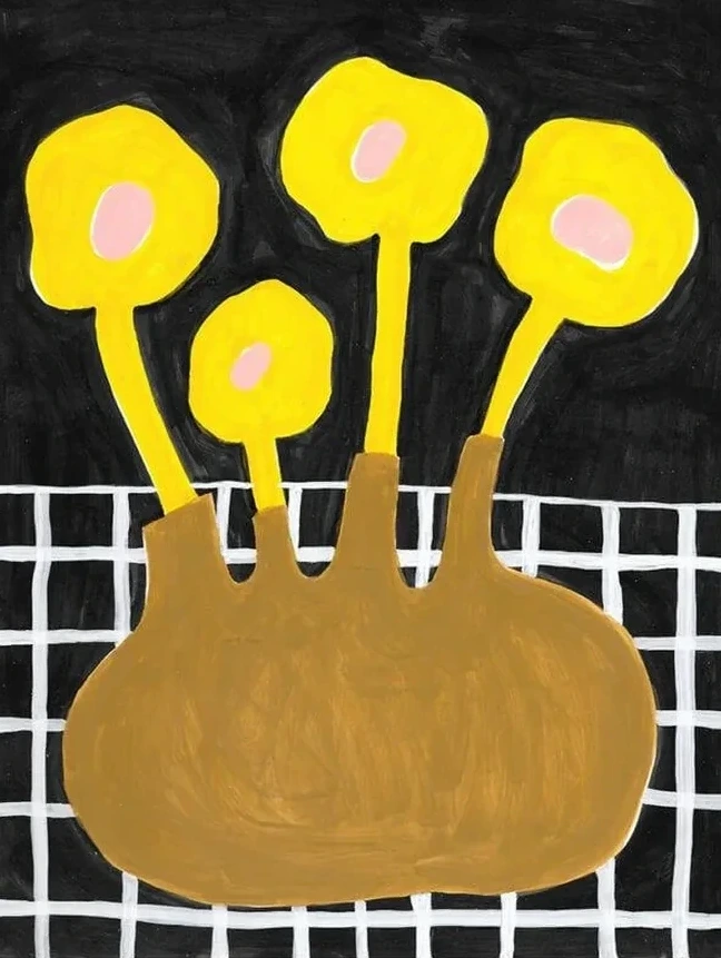 Flowers In Brown Vase