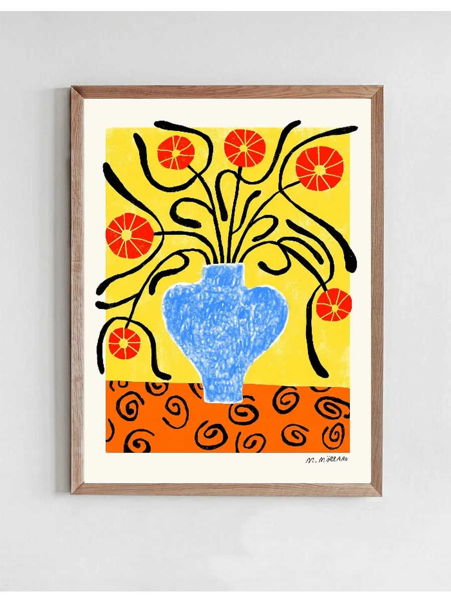 Flowers in Blue Vase