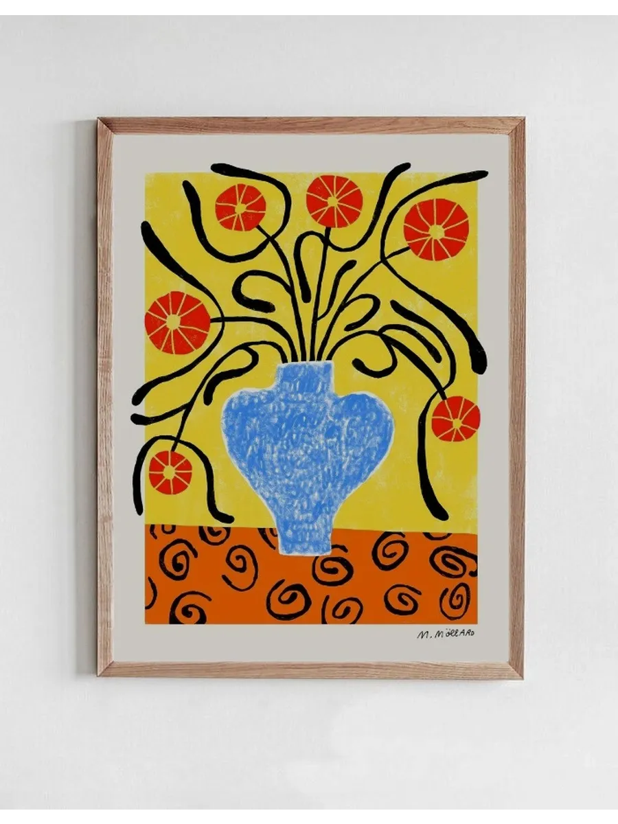 Flowers in Blue Vase