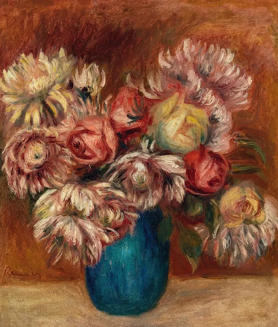 Flowers in a Green Vase (fleurs Dans Un Vase Vert)