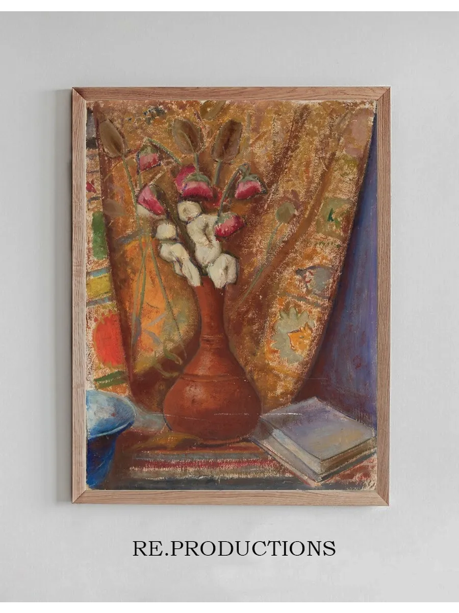 Flowers in a Clay Flower - Vase