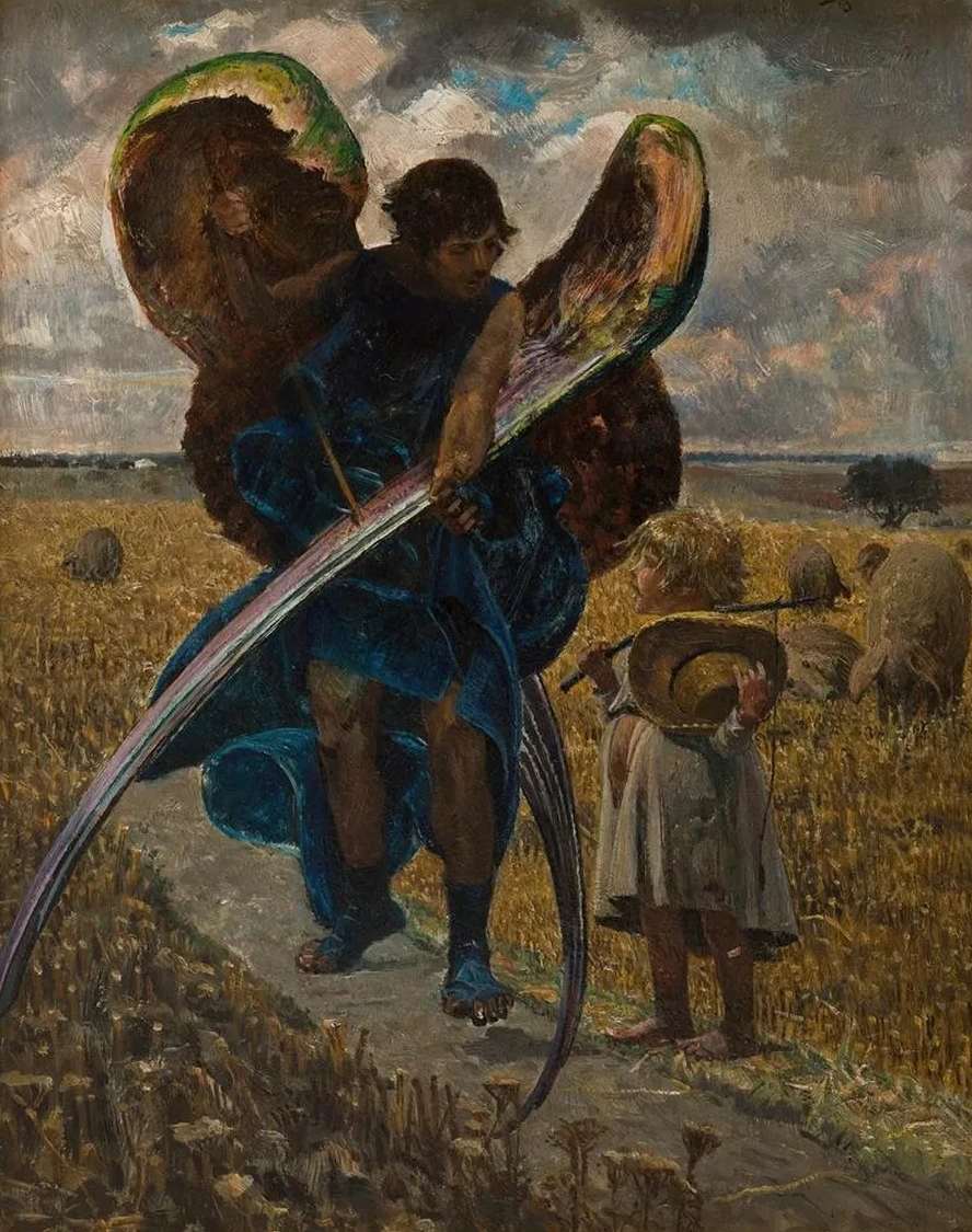 Following the Angel Triptych (Central Part)