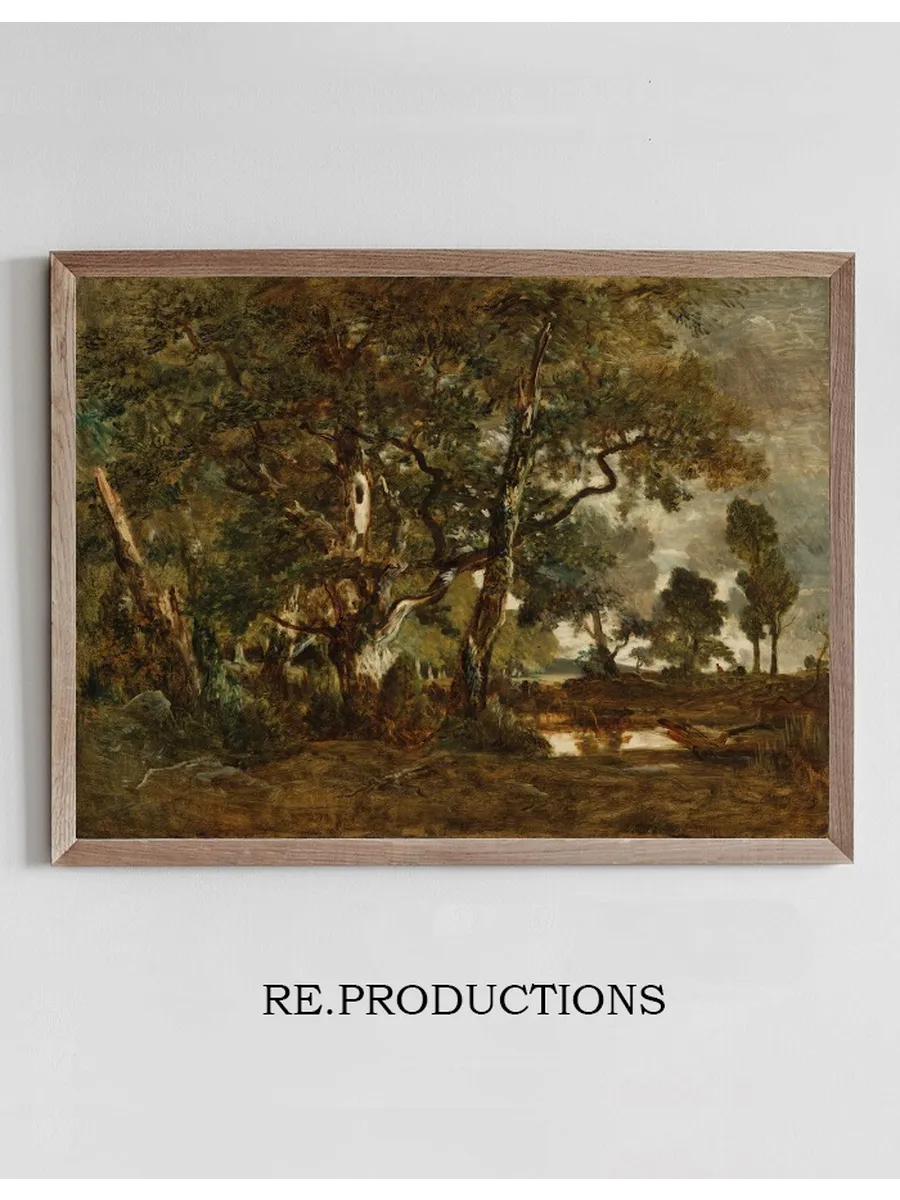 Forest of Fontainebleau, Cluster of Tall Trees Overlooking the Plain of Clair - Bois at the Edge of Ba
