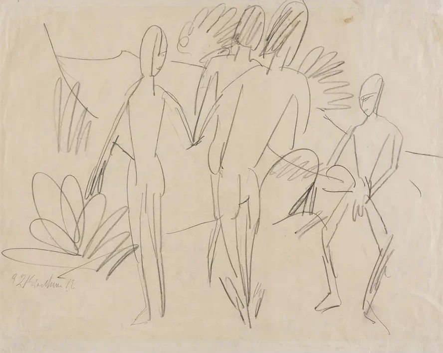 Four Figures on the Fehmarn Beach