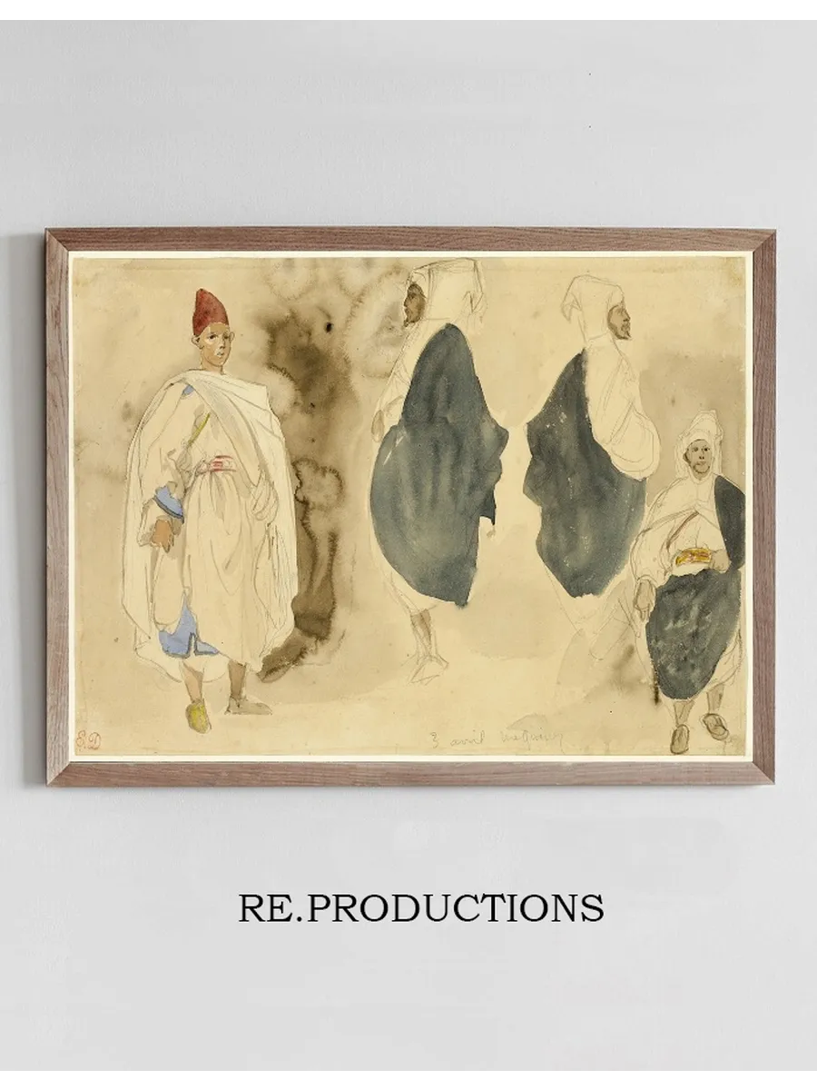 Four Sketches of Arab Men