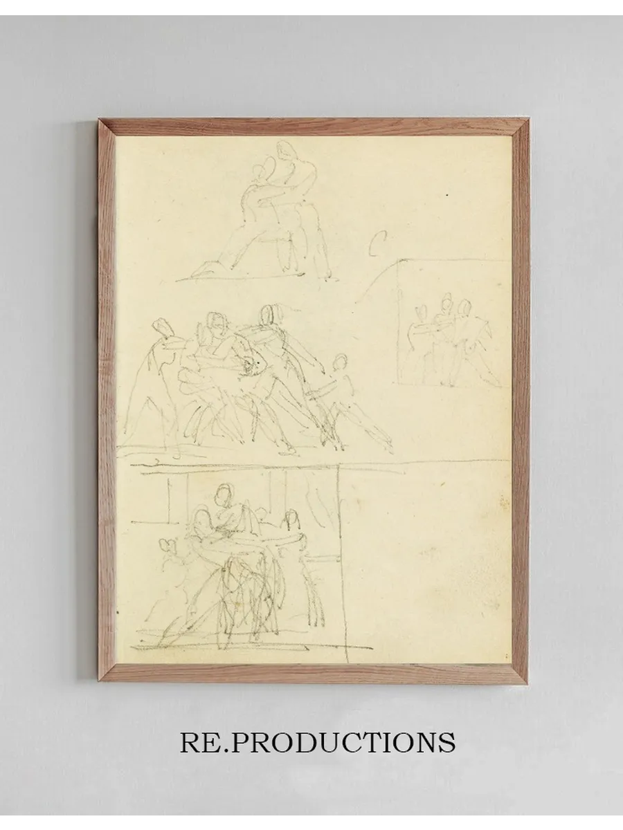 Four Compositional Studies for a Group of Figures