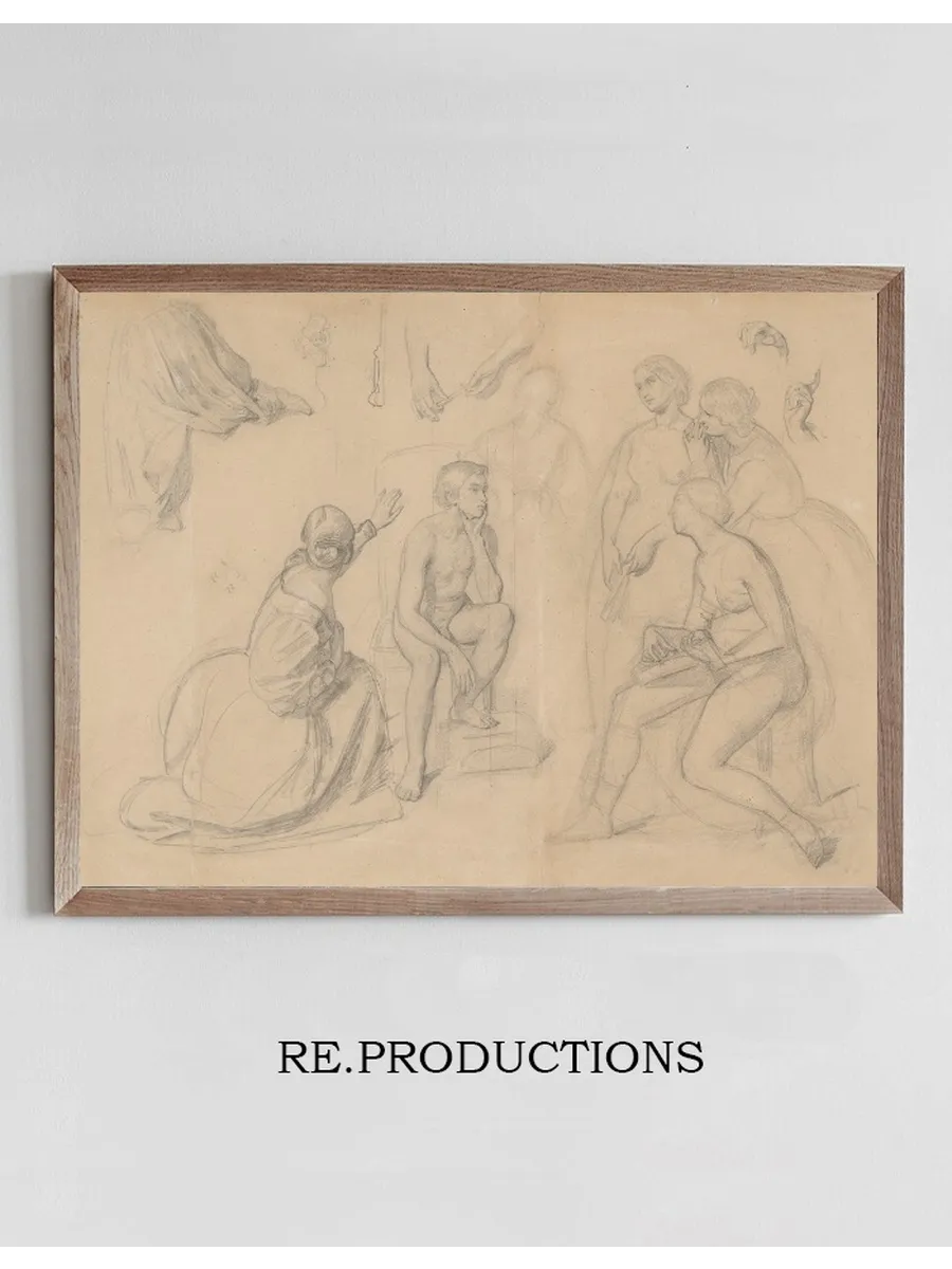 Fragment of Composition with the Prince Figure and the Ladies Gathered Around Him, for the Painting the Upbrin