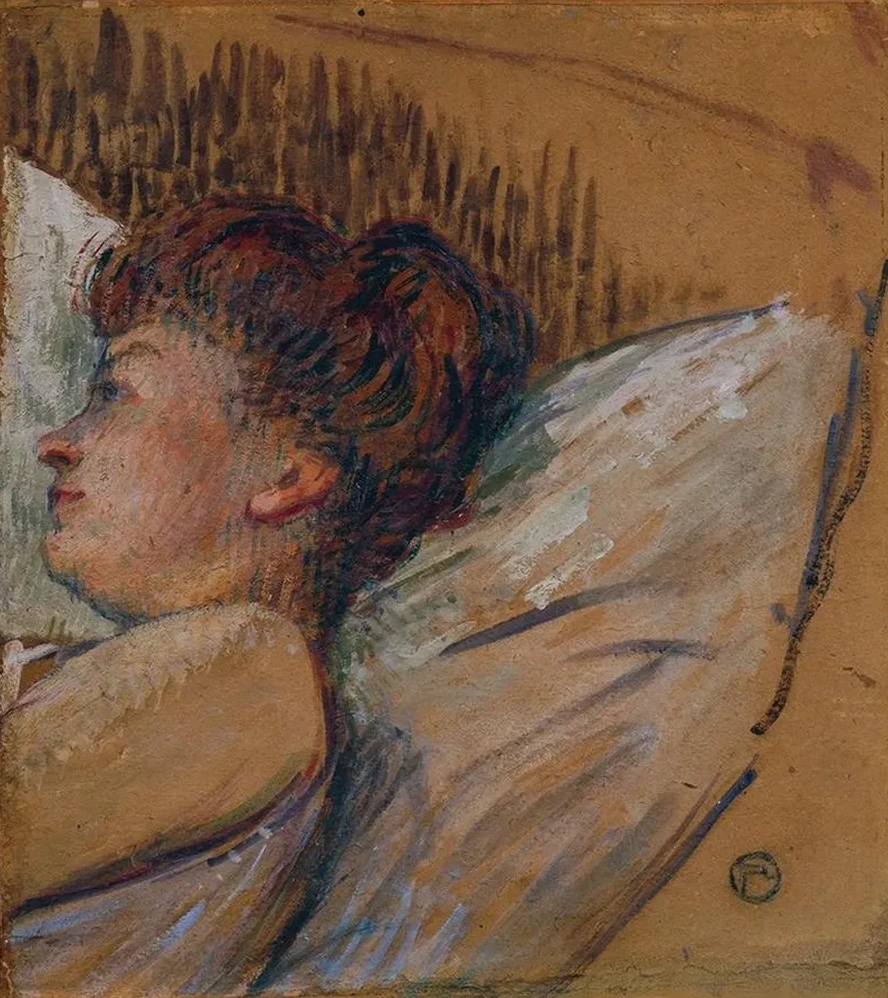 Frau im Bett