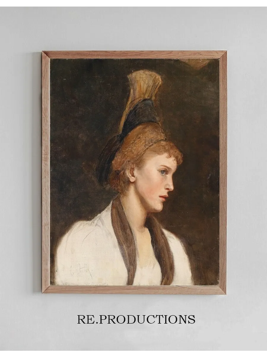 Frau IM Profil Mit Goldhaube