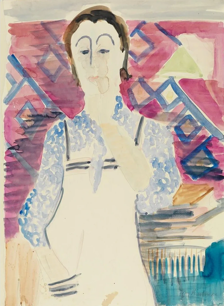 Frau mit Sch rze (Erna Kirchner)