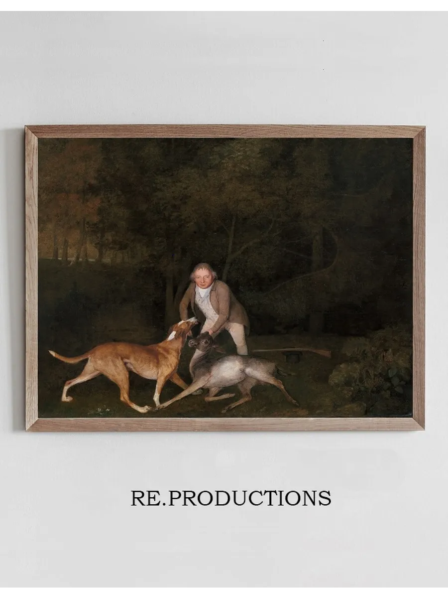 Freeman, the Earl of Clarendon's Gamekeeper, with a Dying Doe and Hound