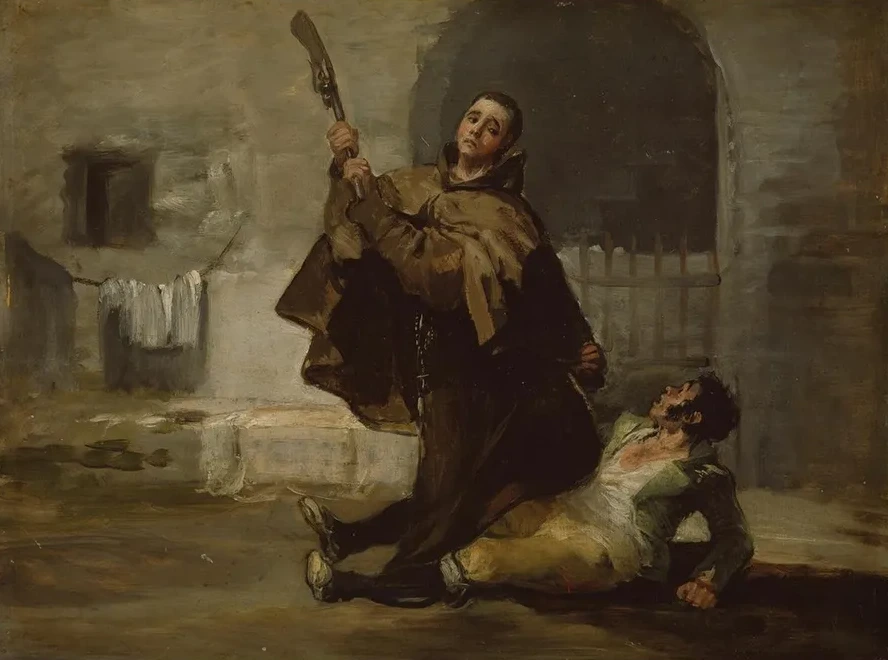 Friar Pedro Clubs El Maragato with the Butt of the Gun