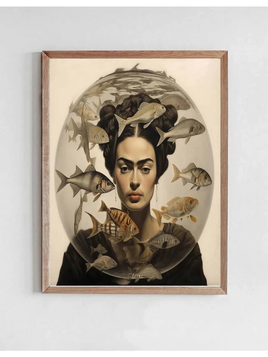 Frida Kahlo Glassbowl Fish