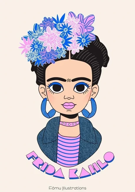 Frida Kahlo, denim
