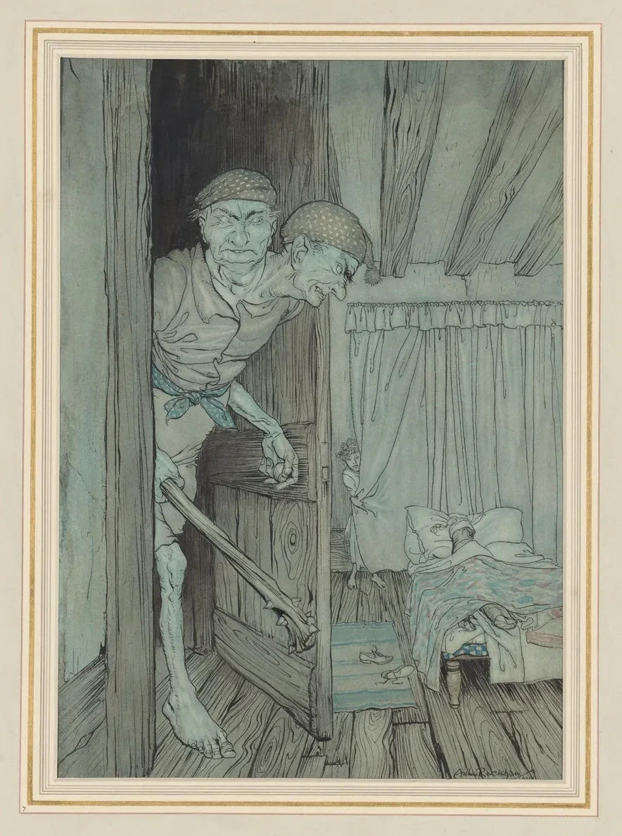 From the Allies Fairy Book. Jack the Giant Killer in the Castle of the Welsh Giant