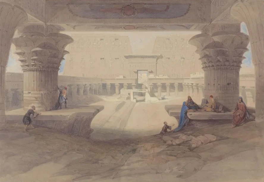 From under the Portico of the Temple of Edfu, Upper Egypt