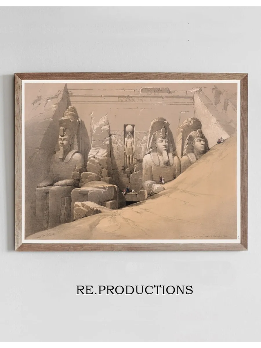 Front Elevation of the Great Temple of Aboosimble Sic. Nubia. (frontispiece, Vol. 2)