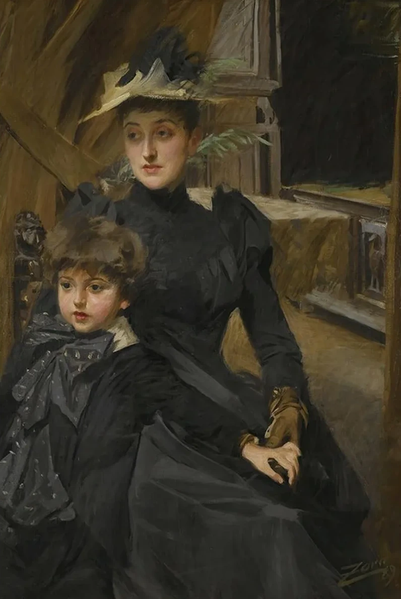 Fru Weguelin Med Son (Mrs Weguelin And Her Son)