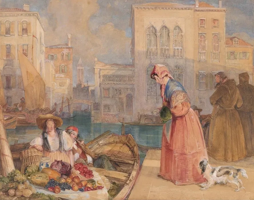 Fruitsellers on a Venetian Canal