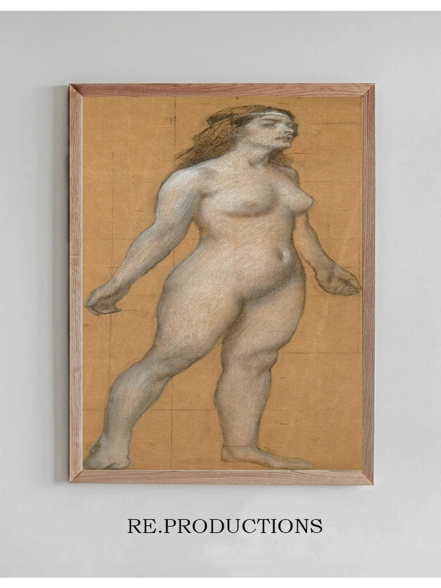 Full - Length Nude Study of Mary Best for Tristram and Yseult