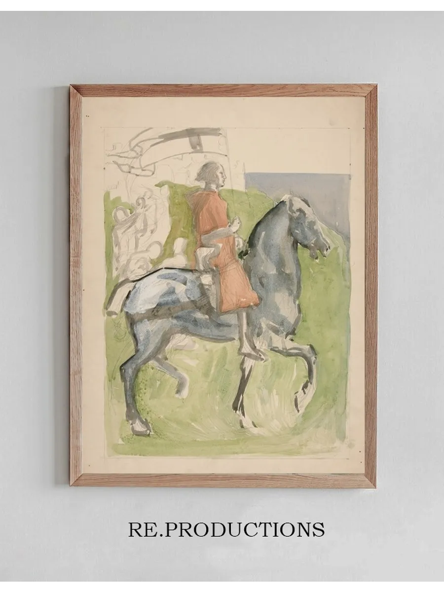 Galahad Departs, study for The Quest of the Holy Grail