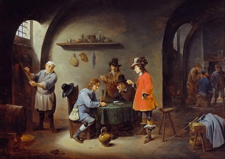 Gambling Scene at an Inn