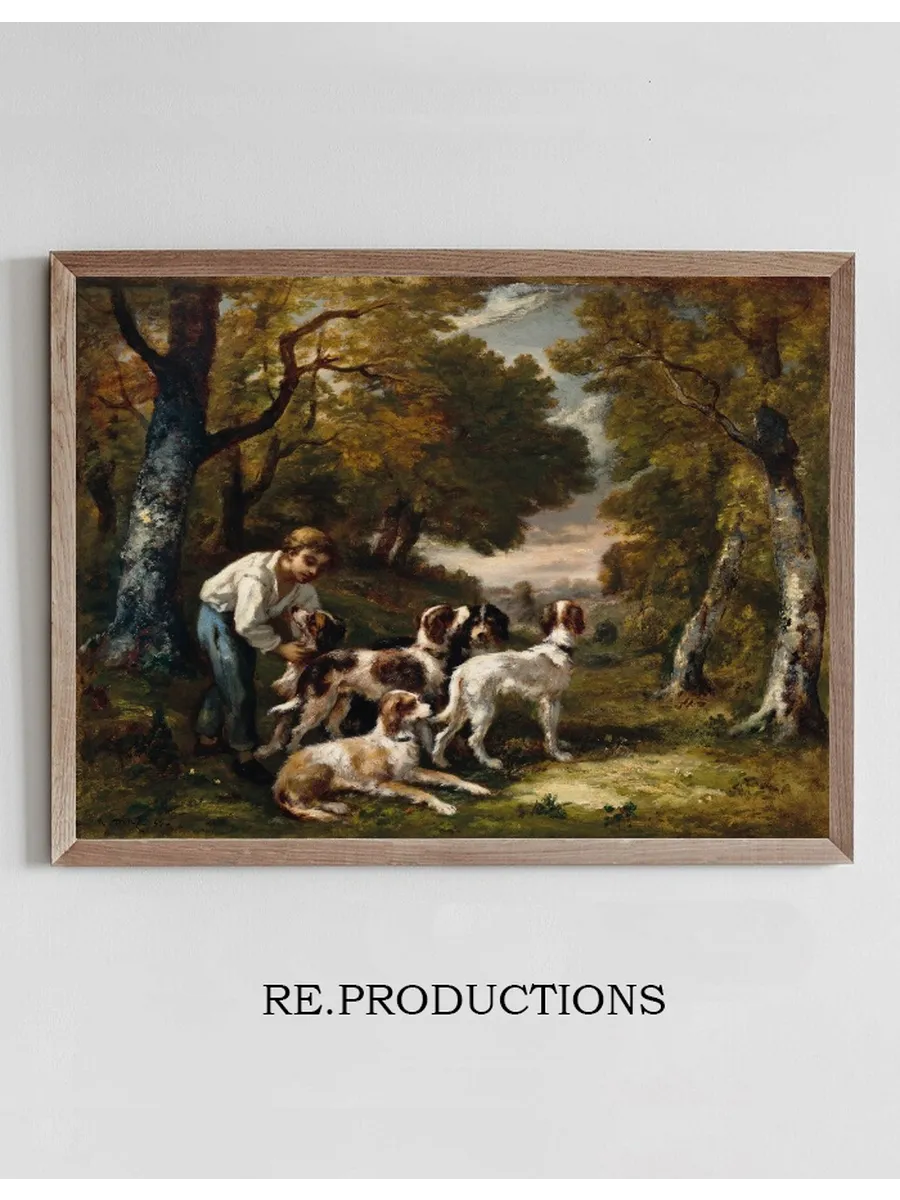 Gar on et Cinq Chiens En for T
