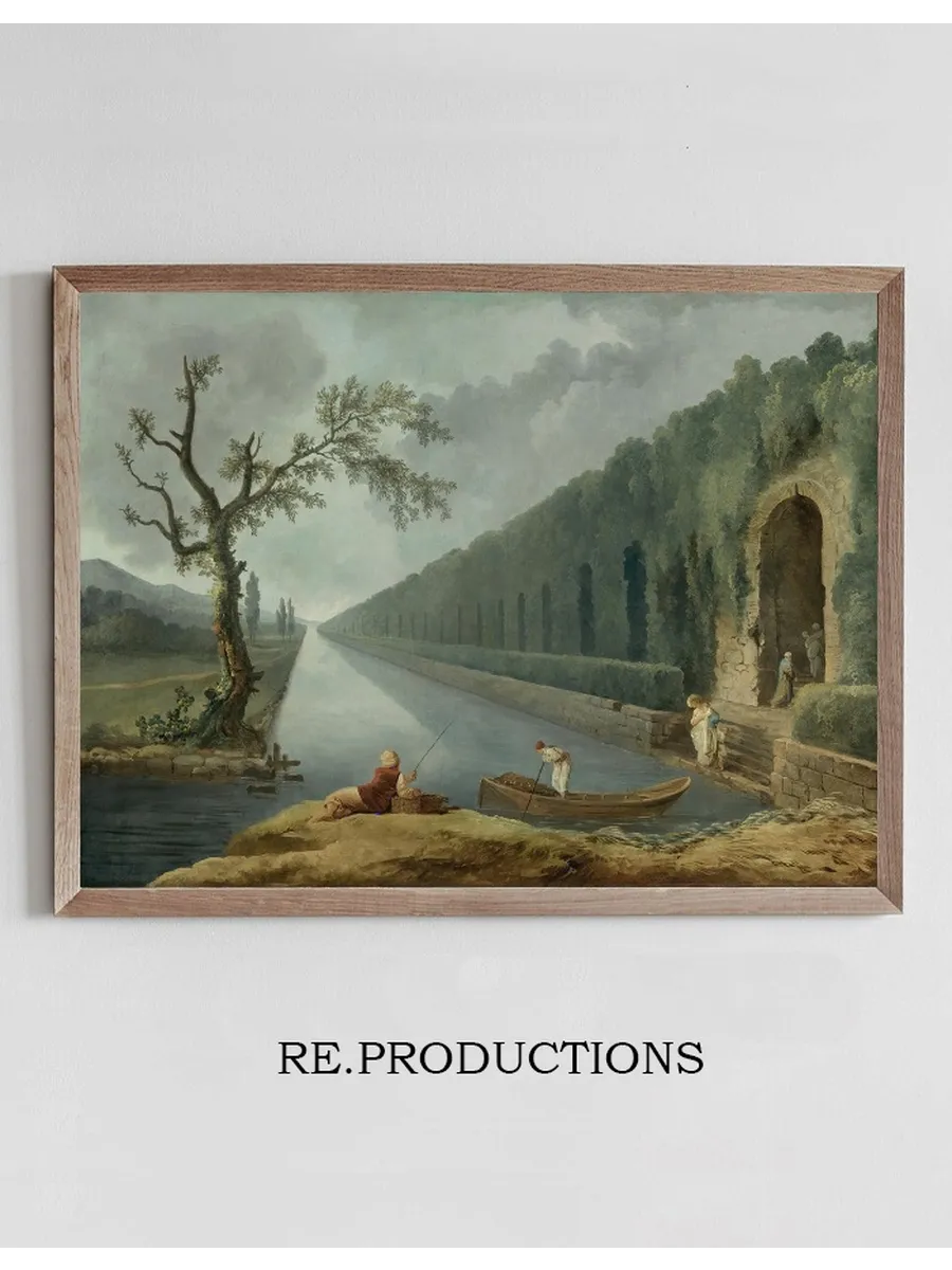 Garden Scene With A Canal