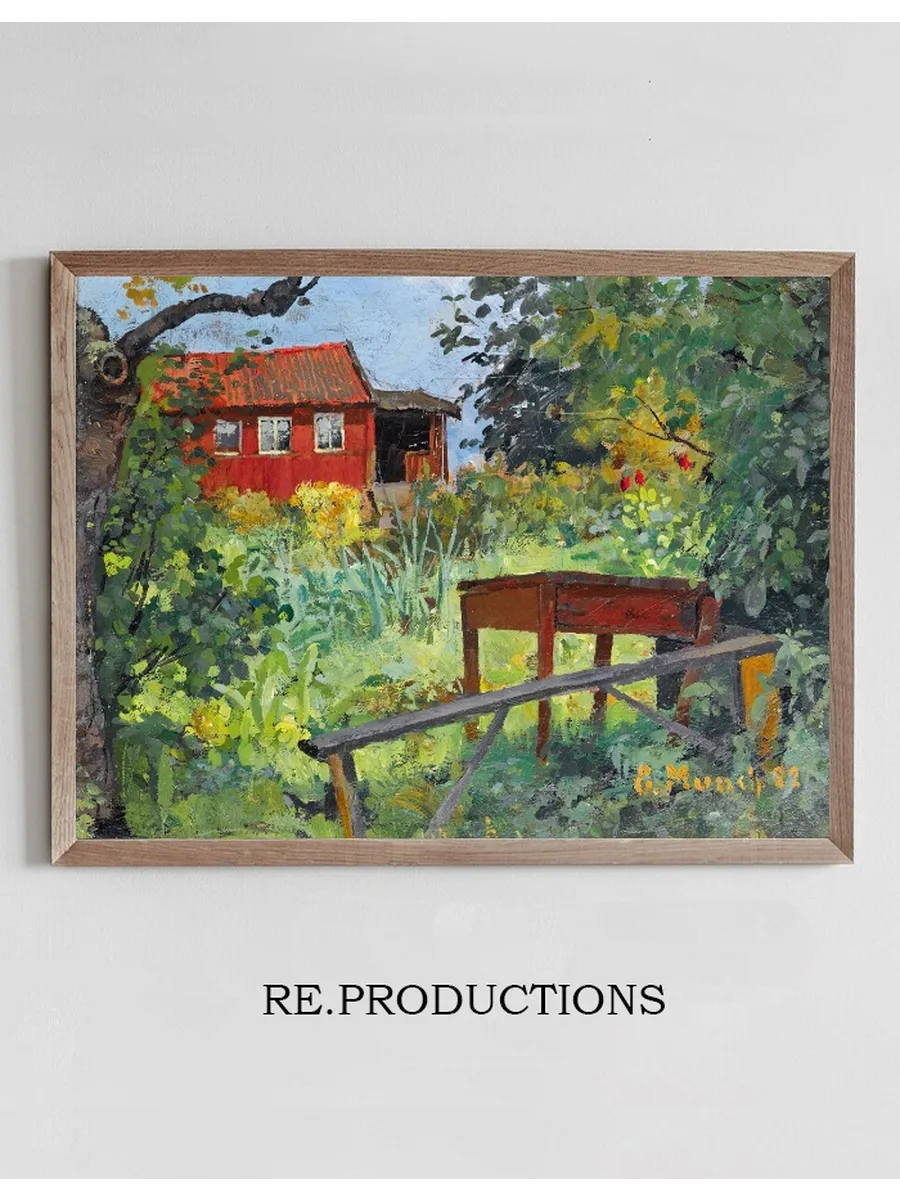Garden With Red House
