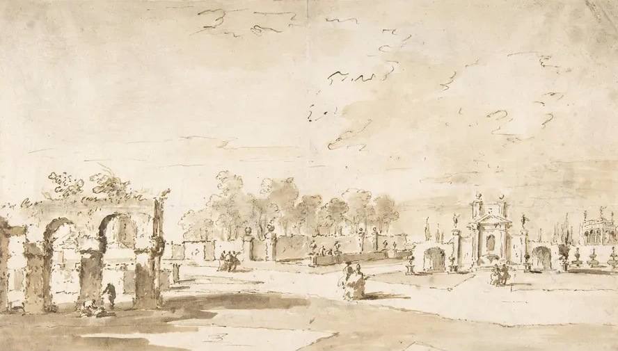 Gardens of the Villa Correr, near Str