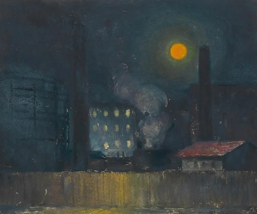 Gaswerk IM Mondlicht