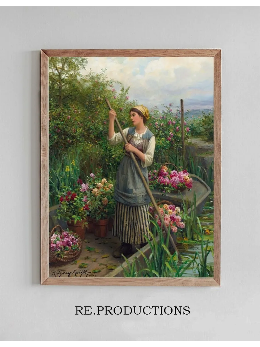 Gathering Flowers Along The River
