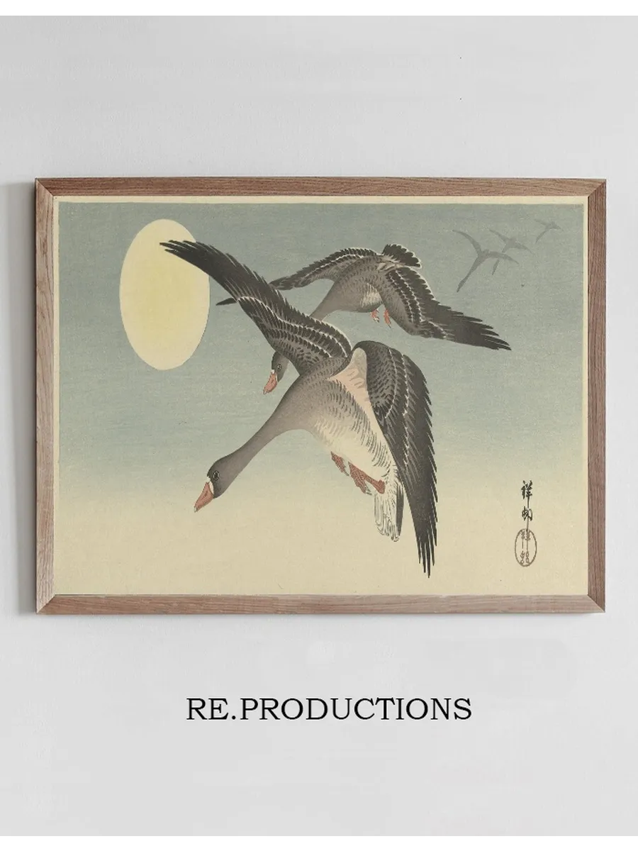 Geese at Full Moon