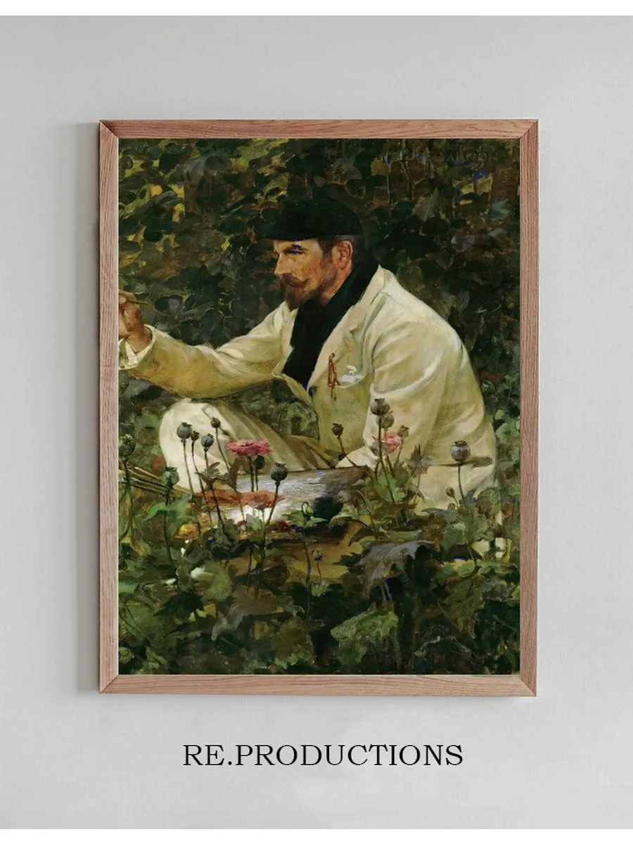 George Hitchcock Working in His Garden in Egmond