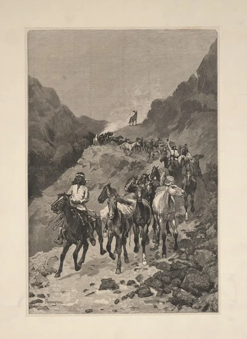 Geronimo and His Band Returning from a Raid into Mexico