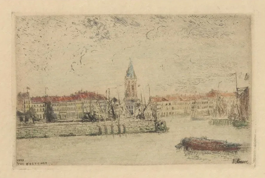 Gezicht Op Oostende in Het Oosten