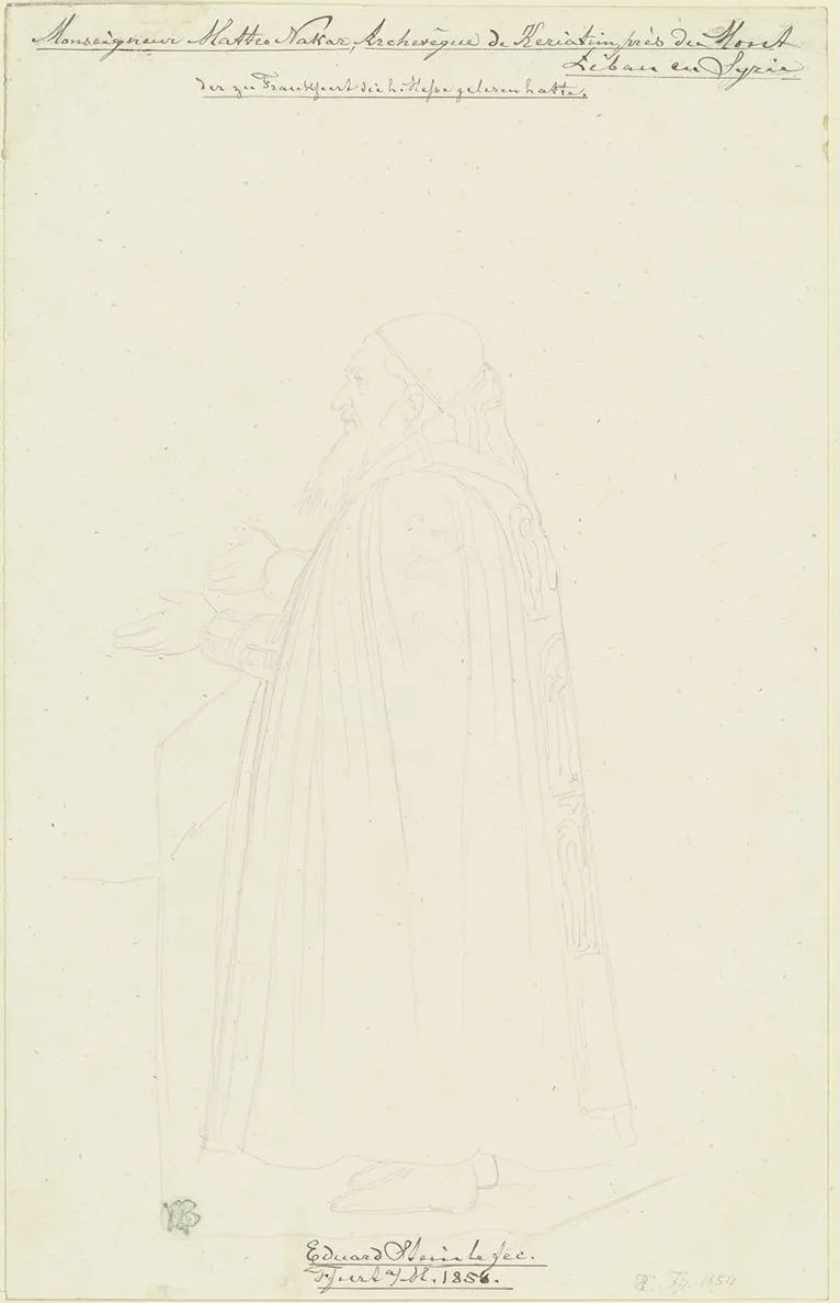 Giovanni Matteo Nakar, Bischof von Nabk in Syrien, im Ornat