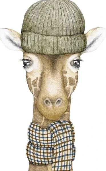 Giraffen Med Huen