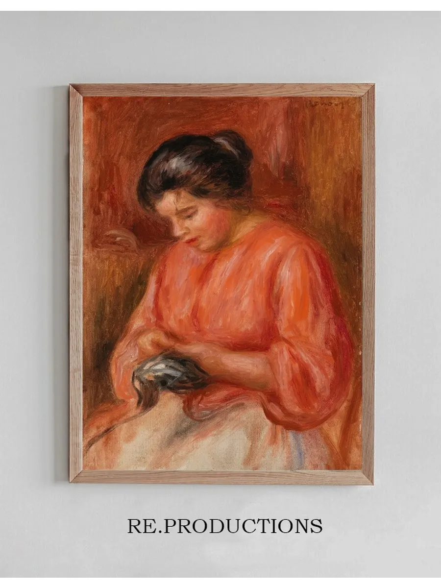 Girl Darning (femme Reprisant)