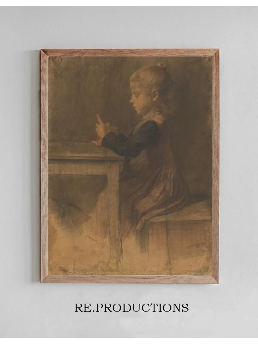 Girl Knitting