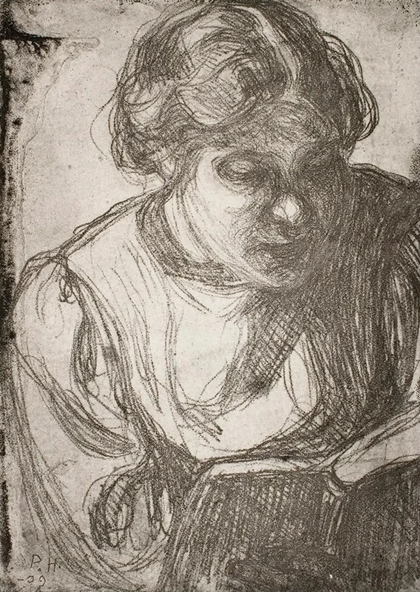 Girl Reading (Hilda Tamminen)