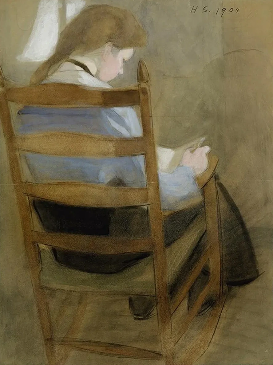 Girl Reading (Seated Girl)