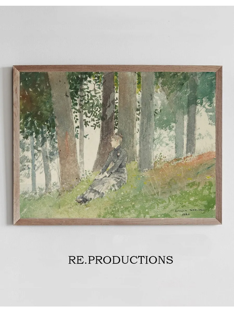 Girl Seated In A Grove